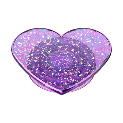 Iridescent Confetti Dreamy Heart — Adhesive PopGrip - US 18240