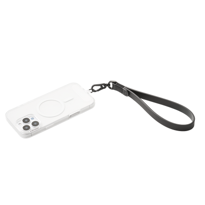 Vegan Leather Black — Phone Wristlet - US 84489