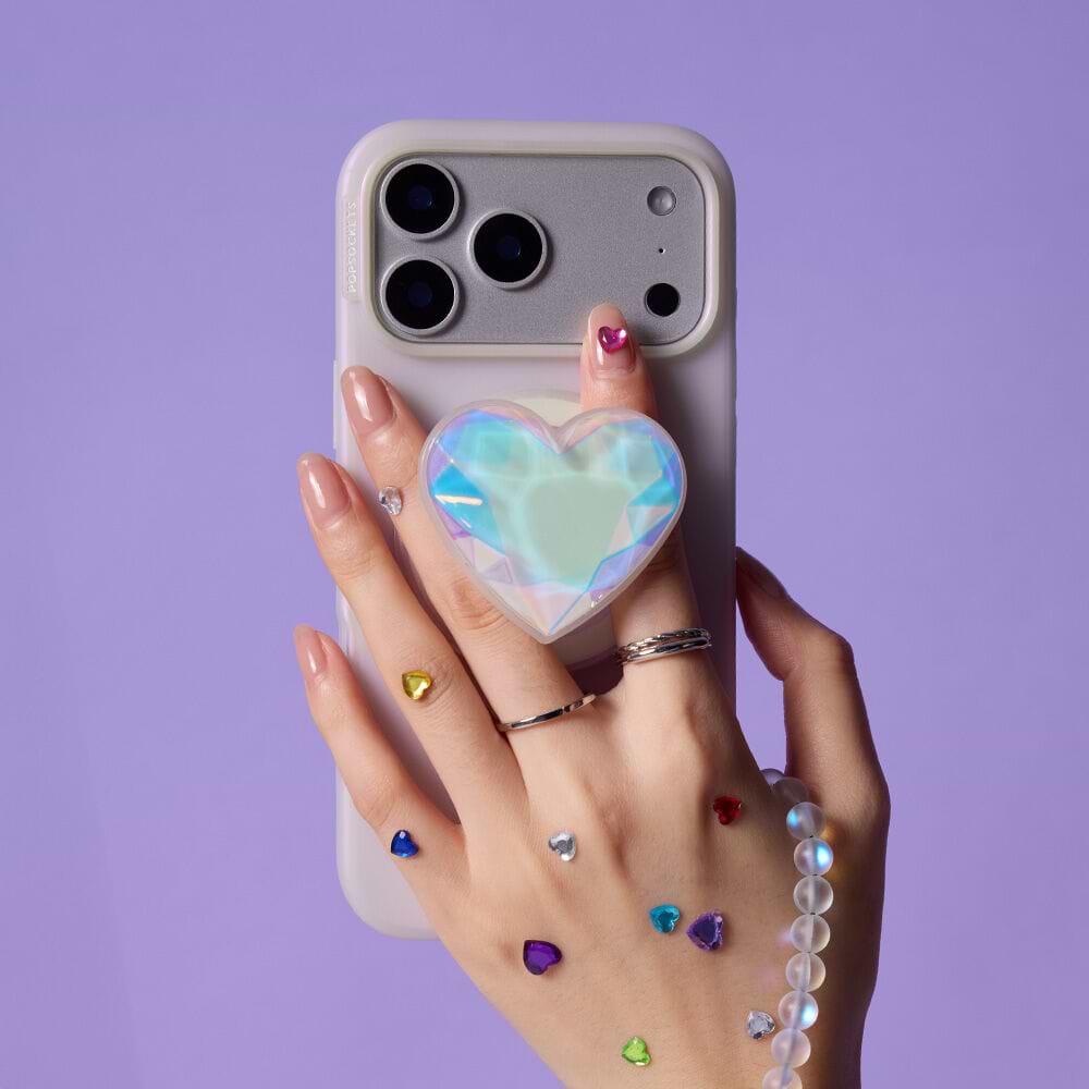 Iridescent Crystal Heart — MagSafe PopGrip - US 96557