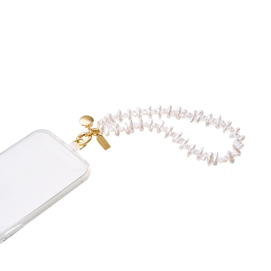 Coral Pearl Clam Charm — Phone Wristlet - US 74509