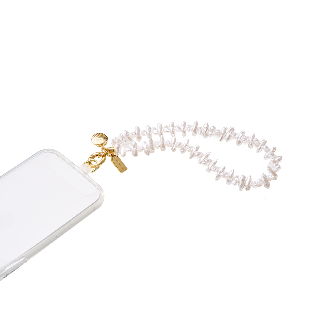 Coral Pearl Clam Charm — Phone Wristlet - US 66543